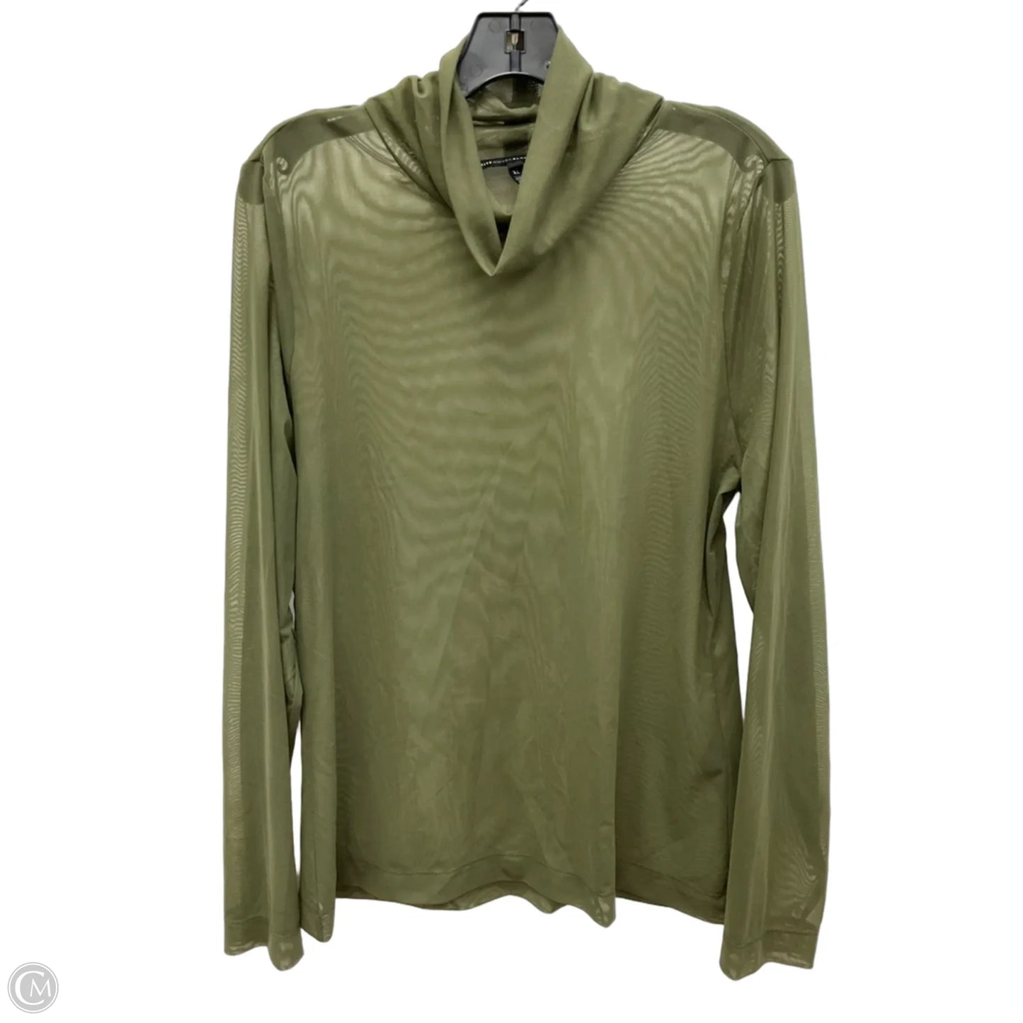 Top Long Sleeve By White House Black Market In Green, Size: Xl