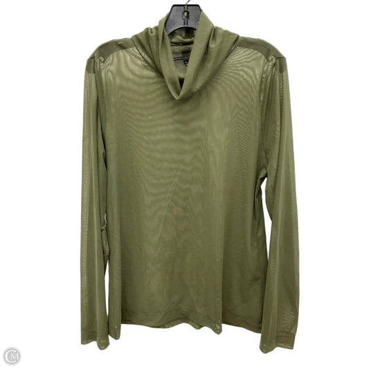 Top Long Sleeve By White House Black Market In Green, Size: Xl
