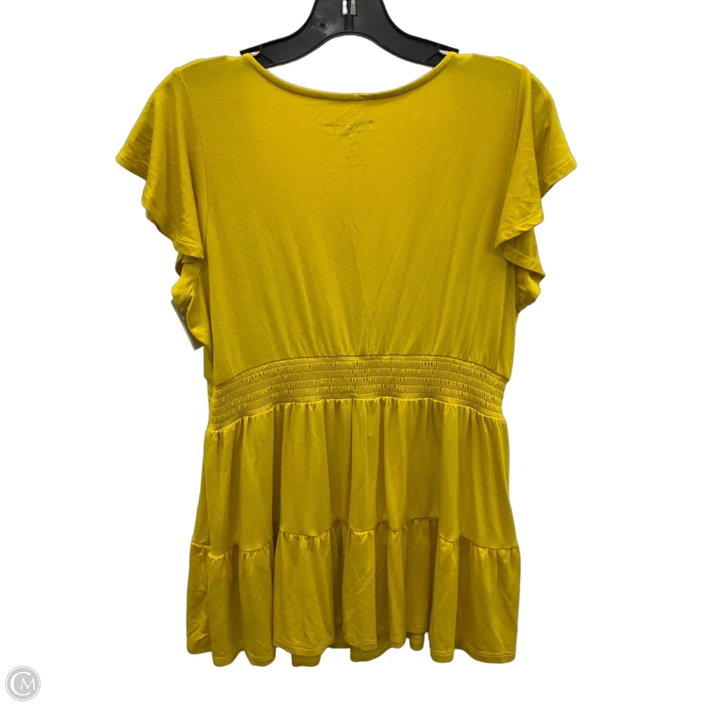 Top Short Sleeve By Torrid In Yellow, Size: L