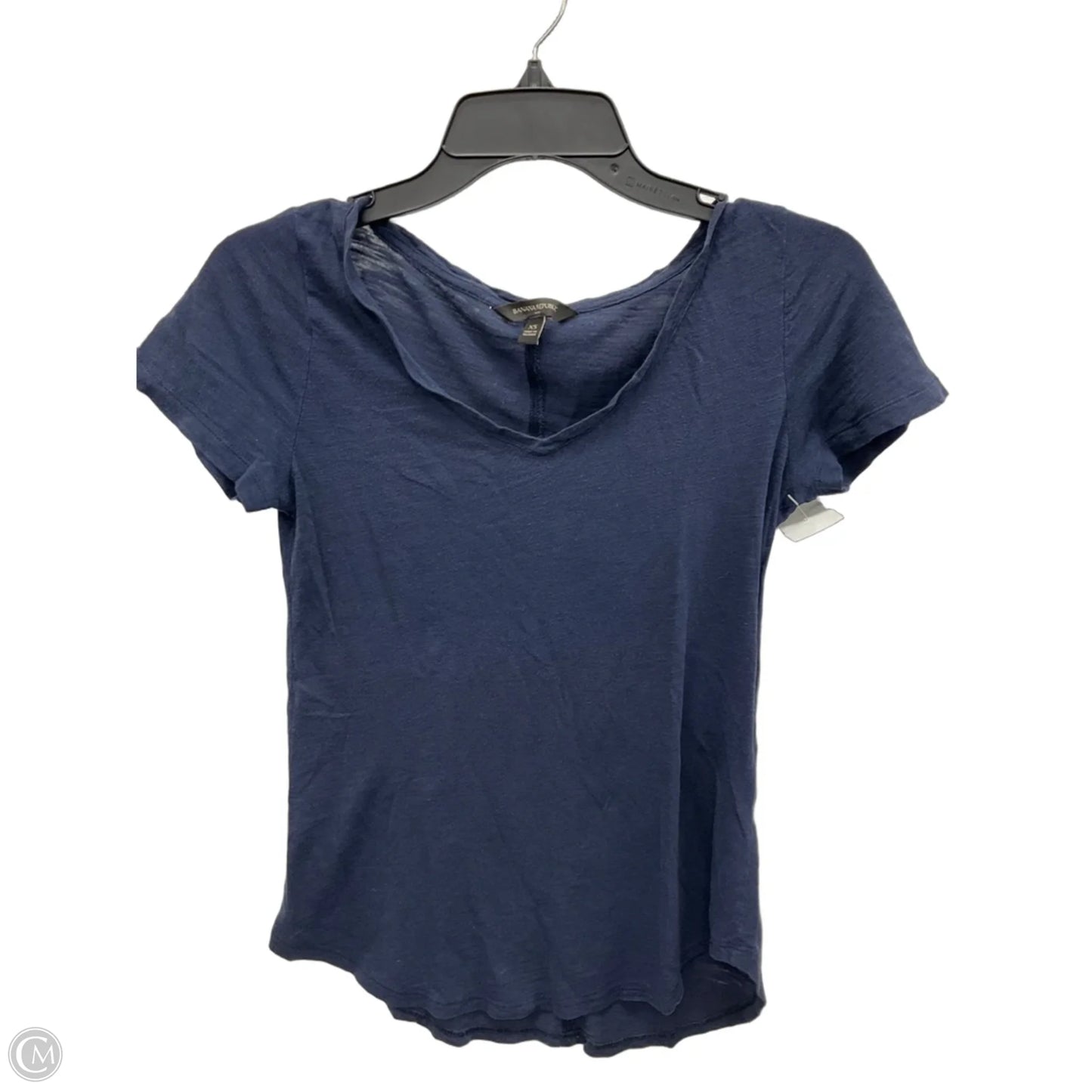 Top Short Sleeve By Banana Republic In Navy, Size: Xs
