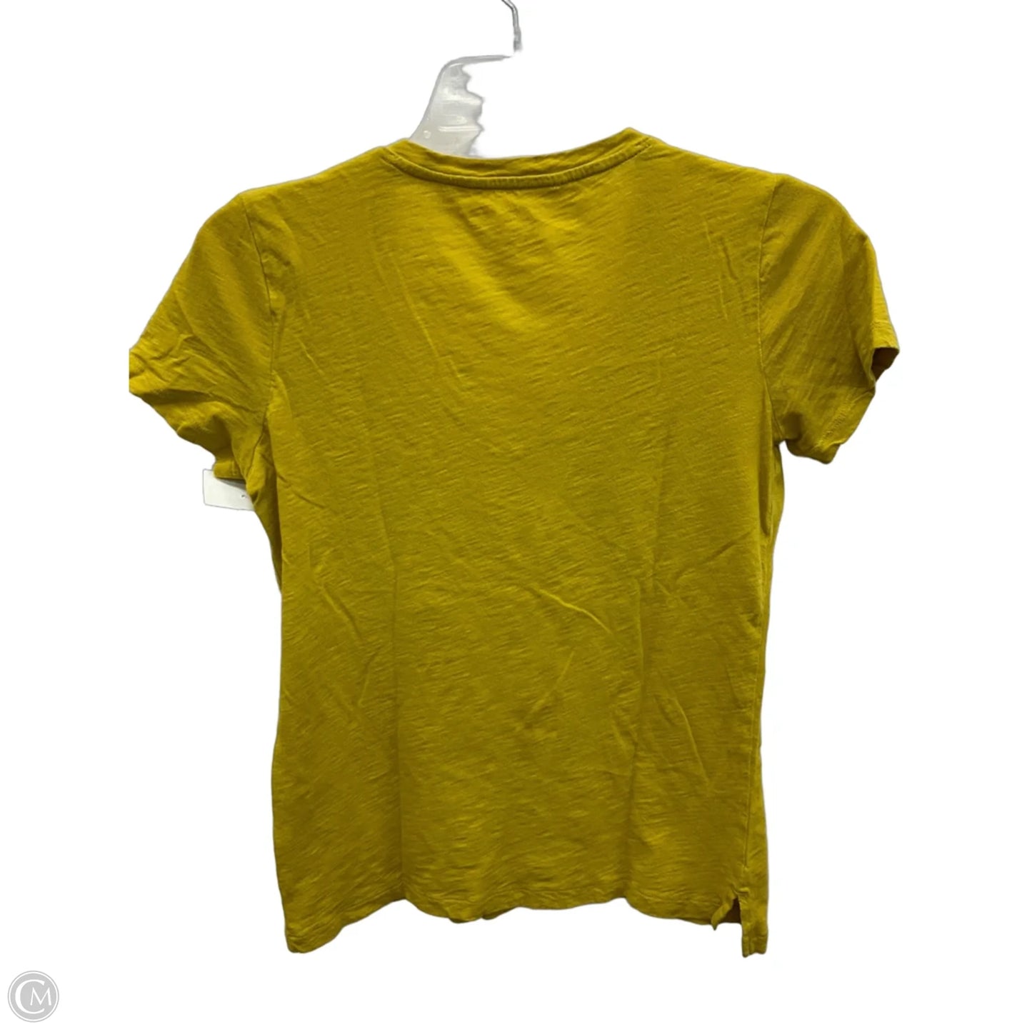 Top Short Sleeve By Madewell In Yellow, Size: S