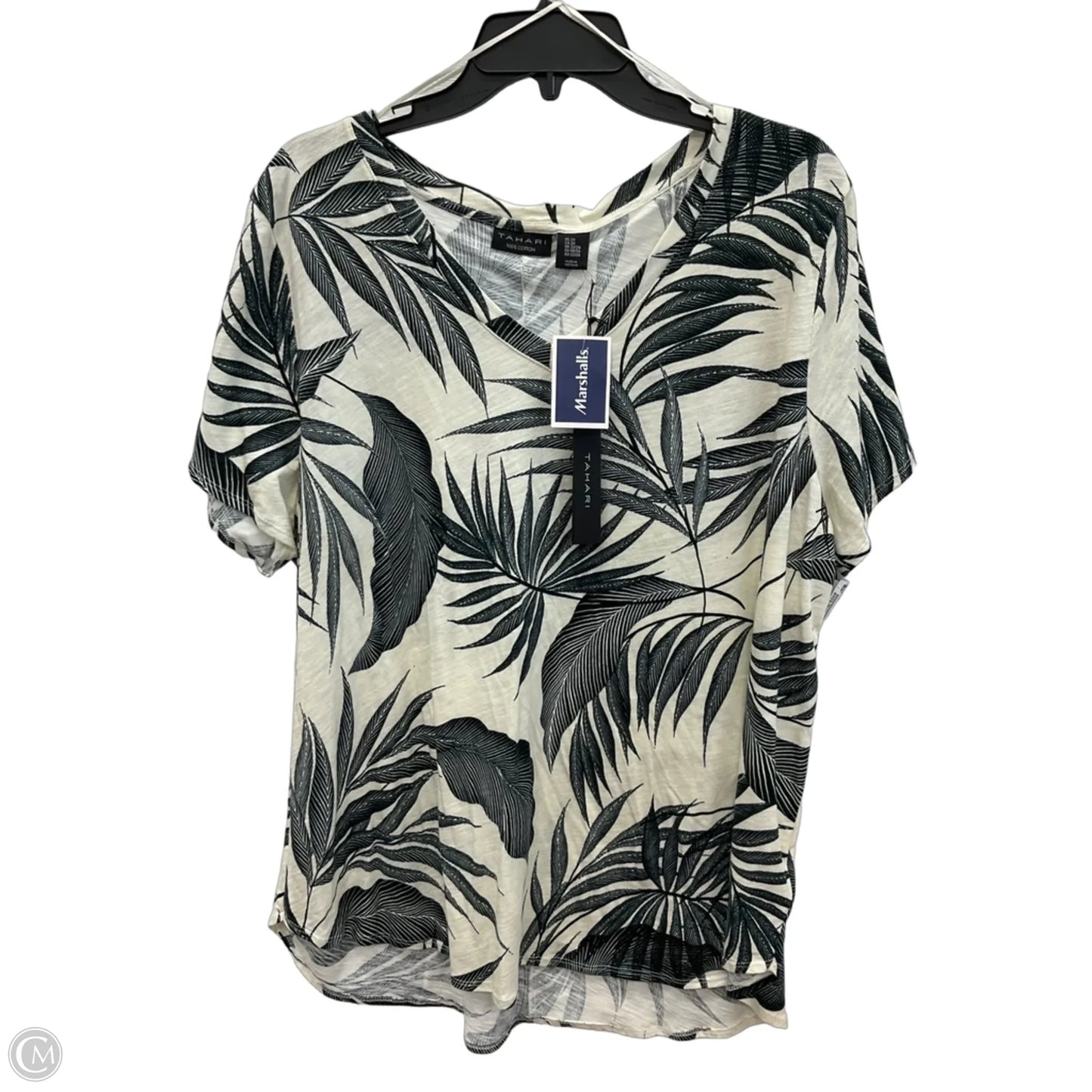 Top Short Sleeve By Tahari In Floral Print, Size: 2x