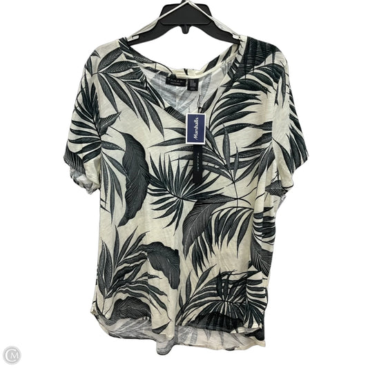 Top Short Sleeve By Tahari In Floral Print, Size: 2x
