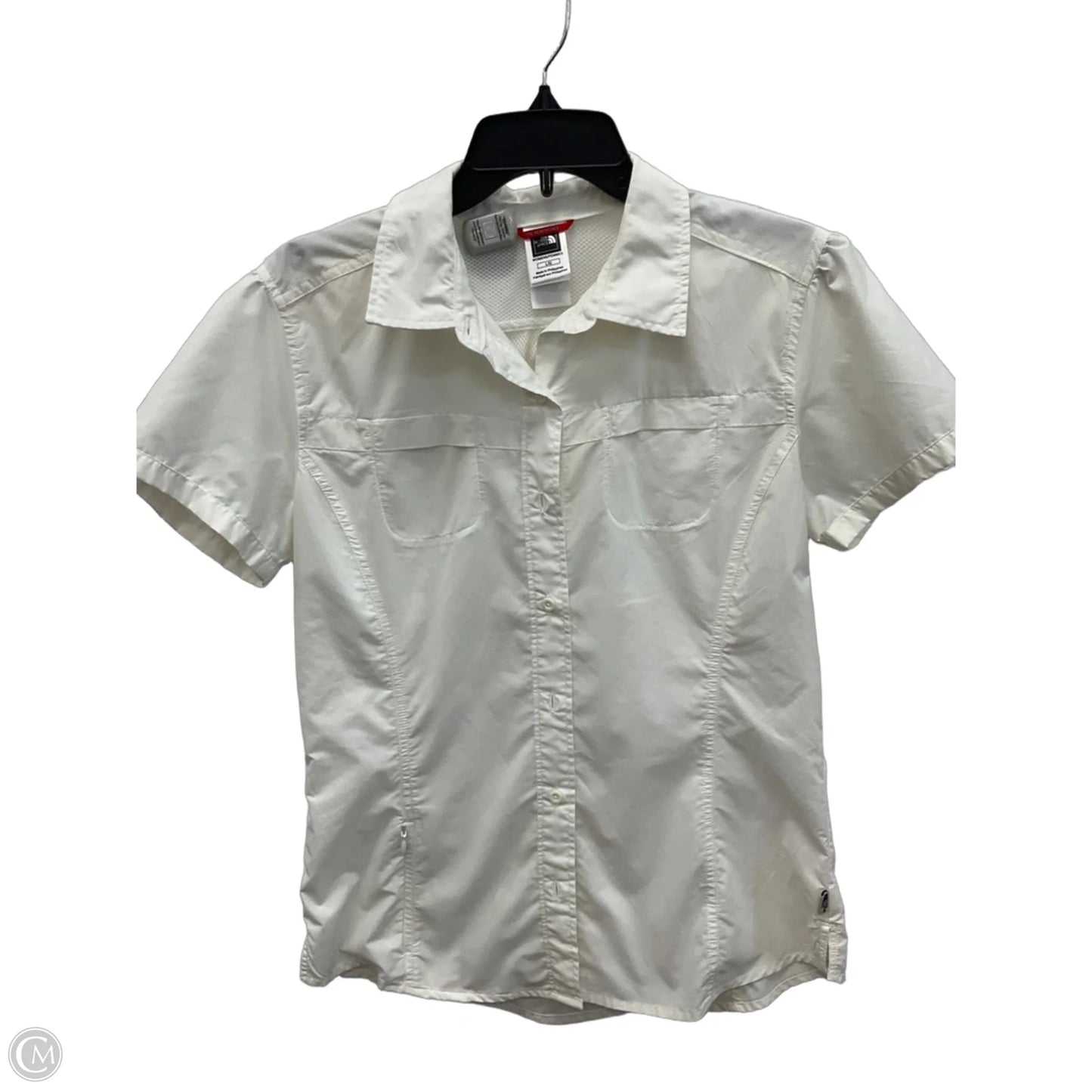 Athletic Top Short Sleeve By The North Face In White, Size: L