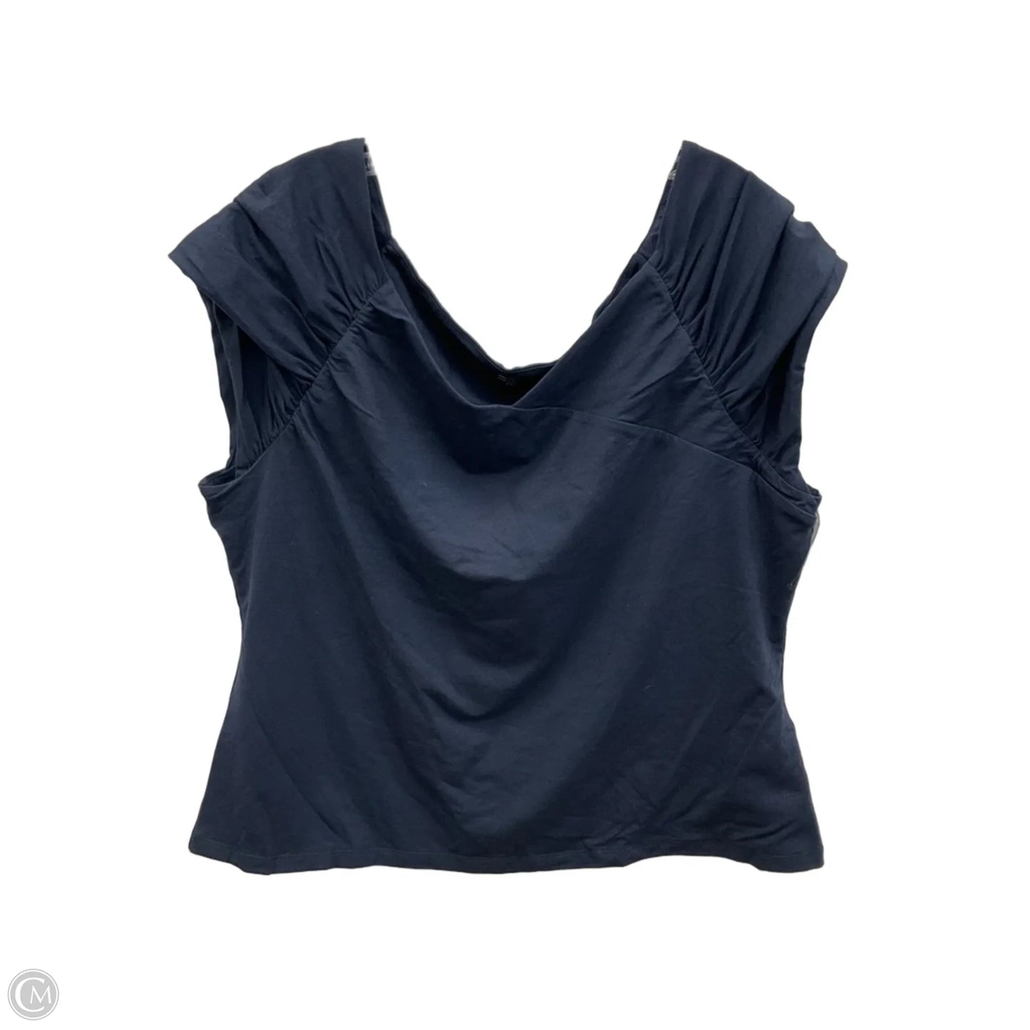 Top Short Sleeve By Banana Republic In Navy, Size: Xxl