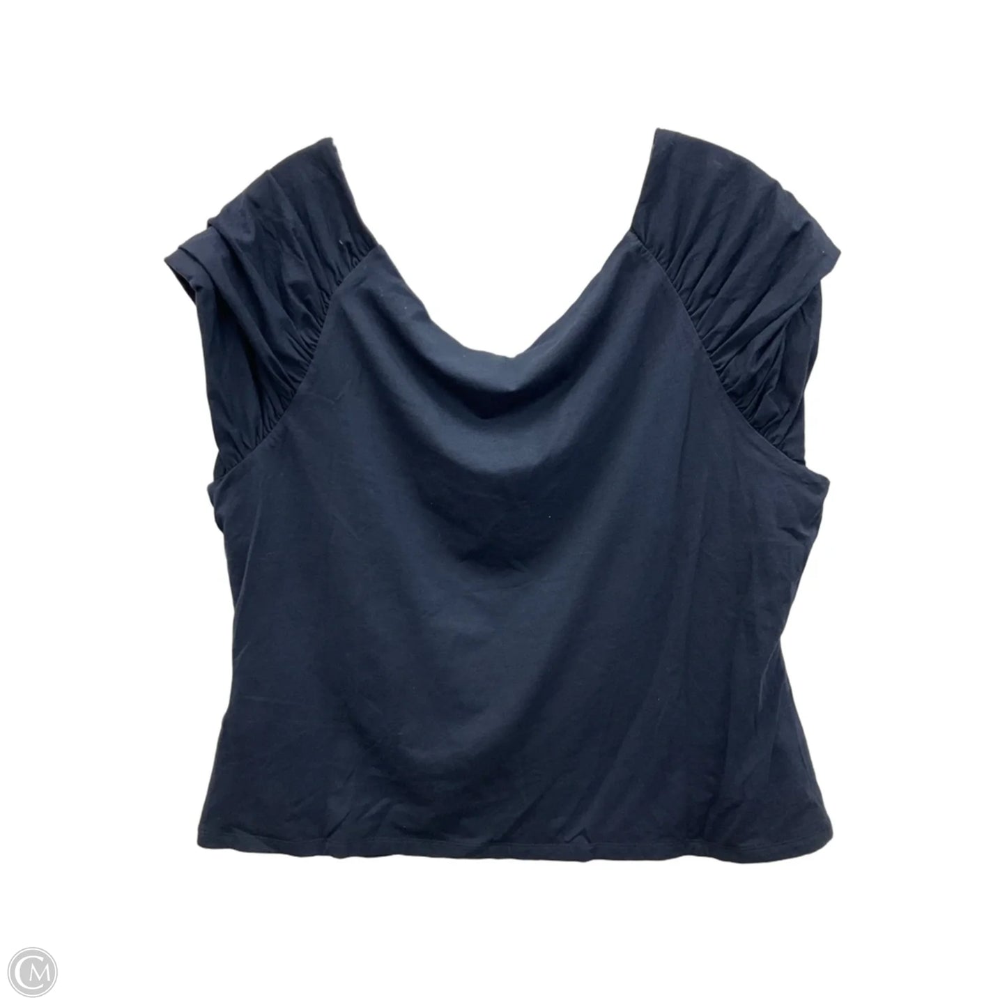 Top Short Sleeve By Banana Republic In Navy, Size: Xxl