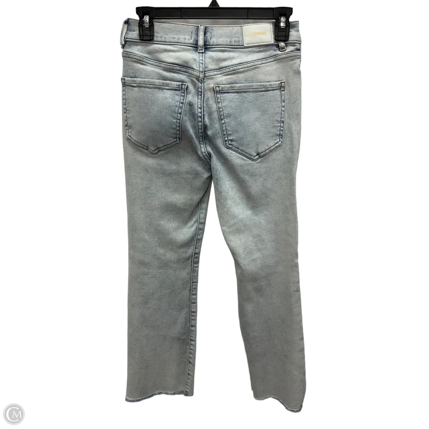 Jeans Flared By Express In Blue Denim, Size: 4