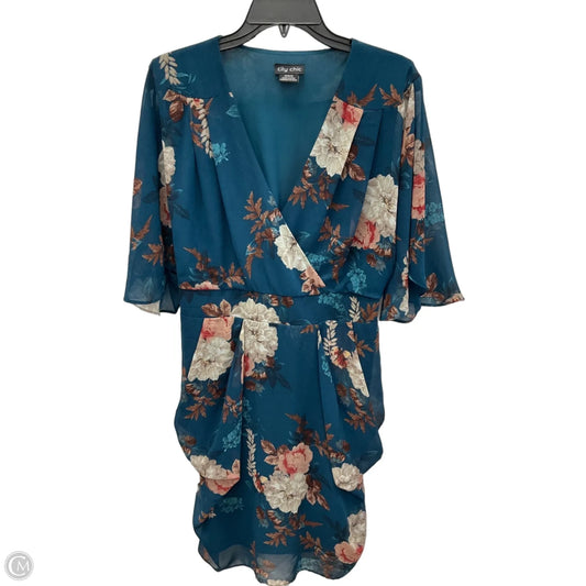 Dress Casual Short By City Chic In Floral Print, Size: L