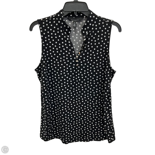Top Sleeveless By White House Black Market In Polkadot Pattern, Size: M