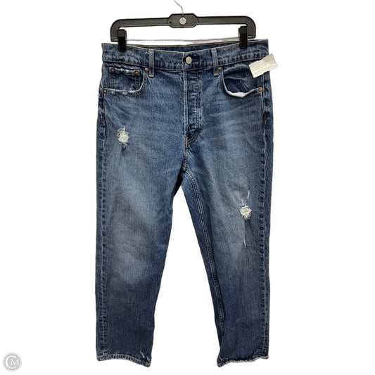 Jeans Straight By Gap In Blue Denim, Size: 12