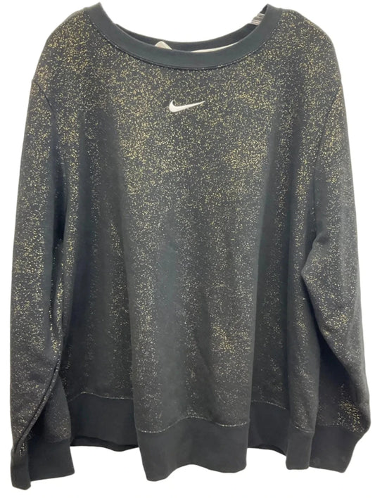 Athletic Top Long Sleeve Crewneck By Nike In Black, Size: 3x