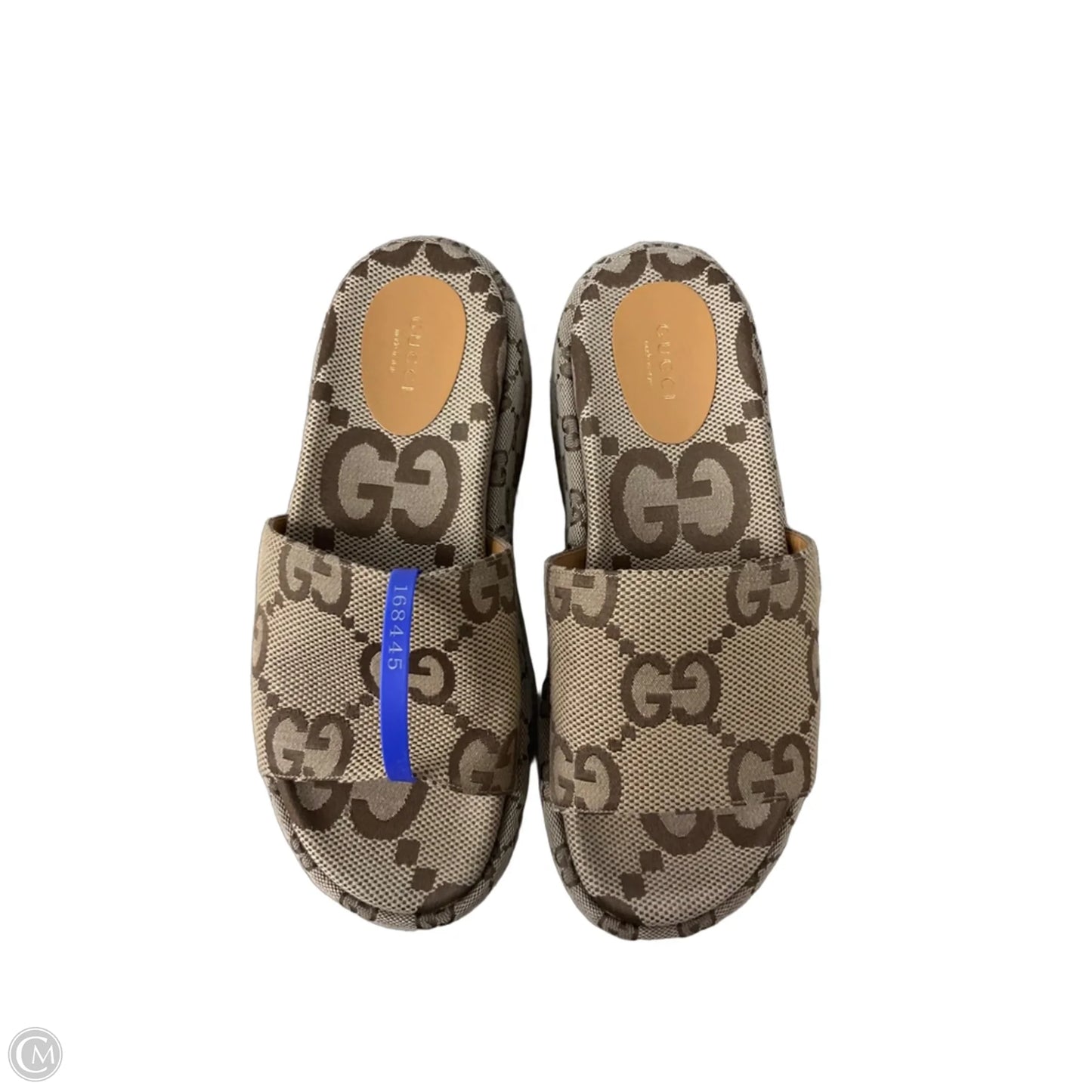 Shoes Luxury Designer By Gucci In Brown, Size: 8