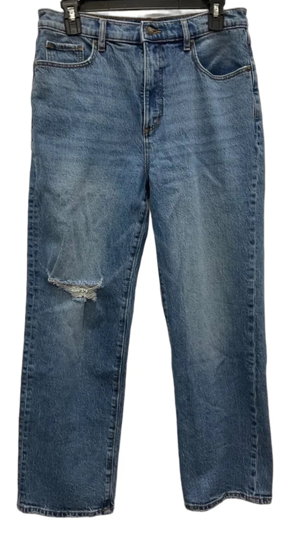 Jeans Straight By Loft In Blue Denim, Size: 6