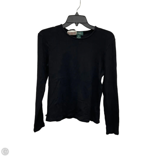 Top Long Sleeve By Lauren By Ralph Lauren In Black, Size: Lp