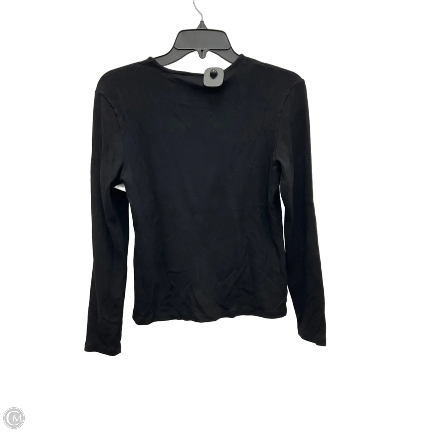 Top Long Sleeve By Lauren By Ralph Lauren In Black, Size: Lp