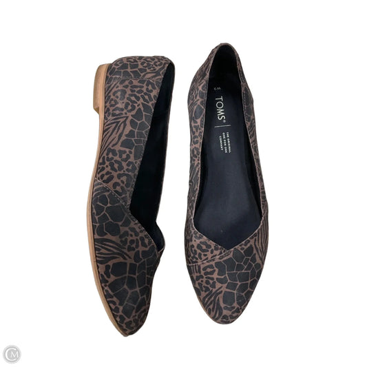Shoes Flats By Toms In Black & Brown, Size: 9