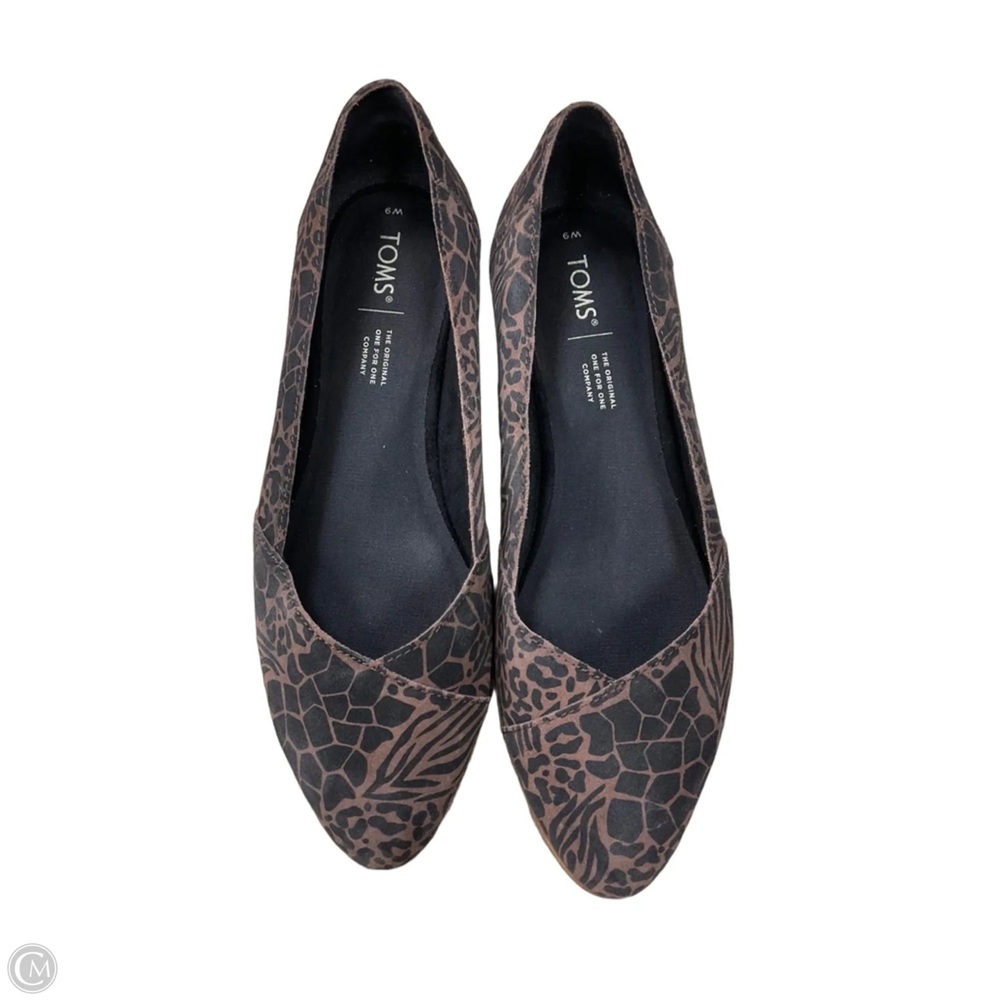 Shoes Flats By Toms In Black & Brown, Size: 9