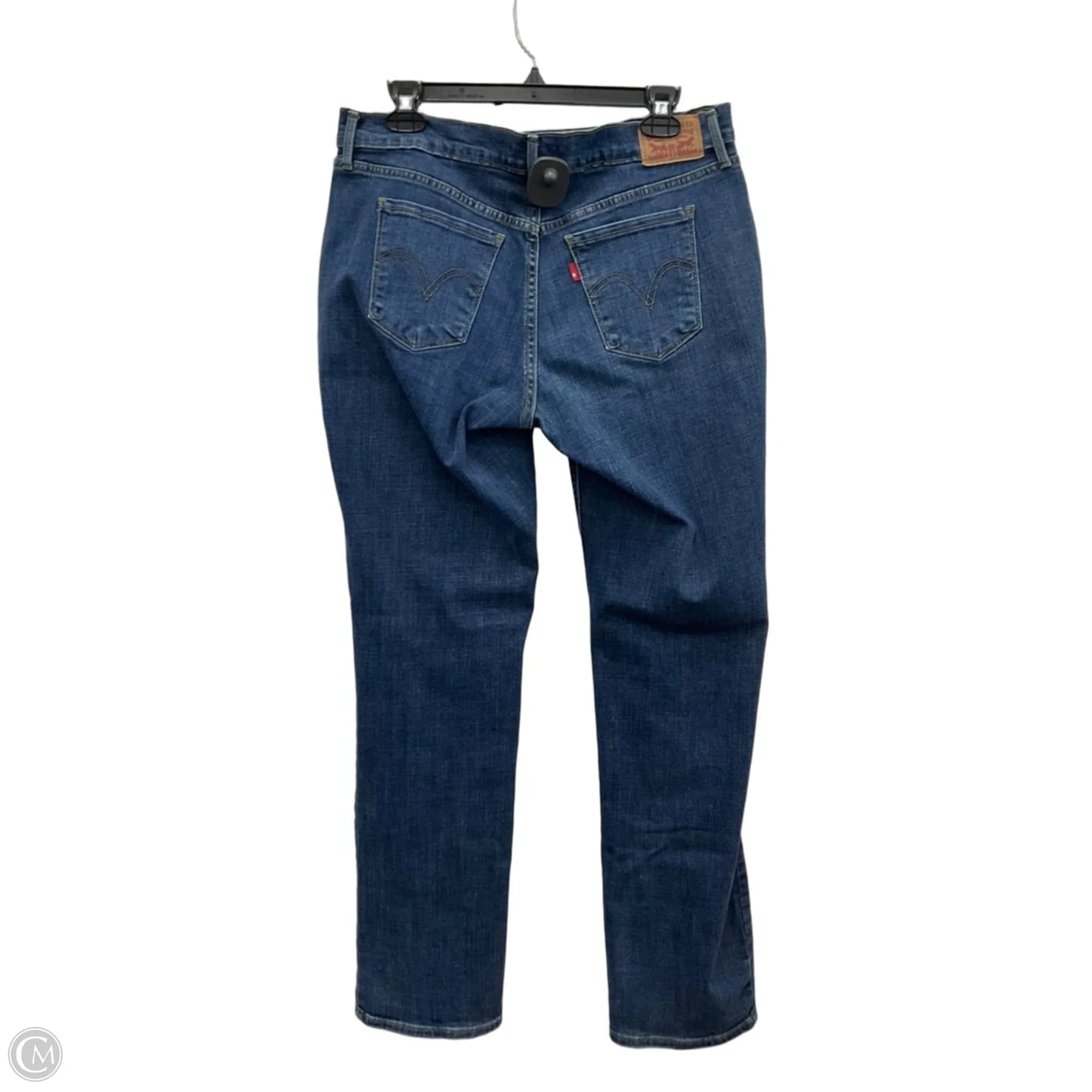 Jeans Straight By Levis In Blue Denim, Size: 12