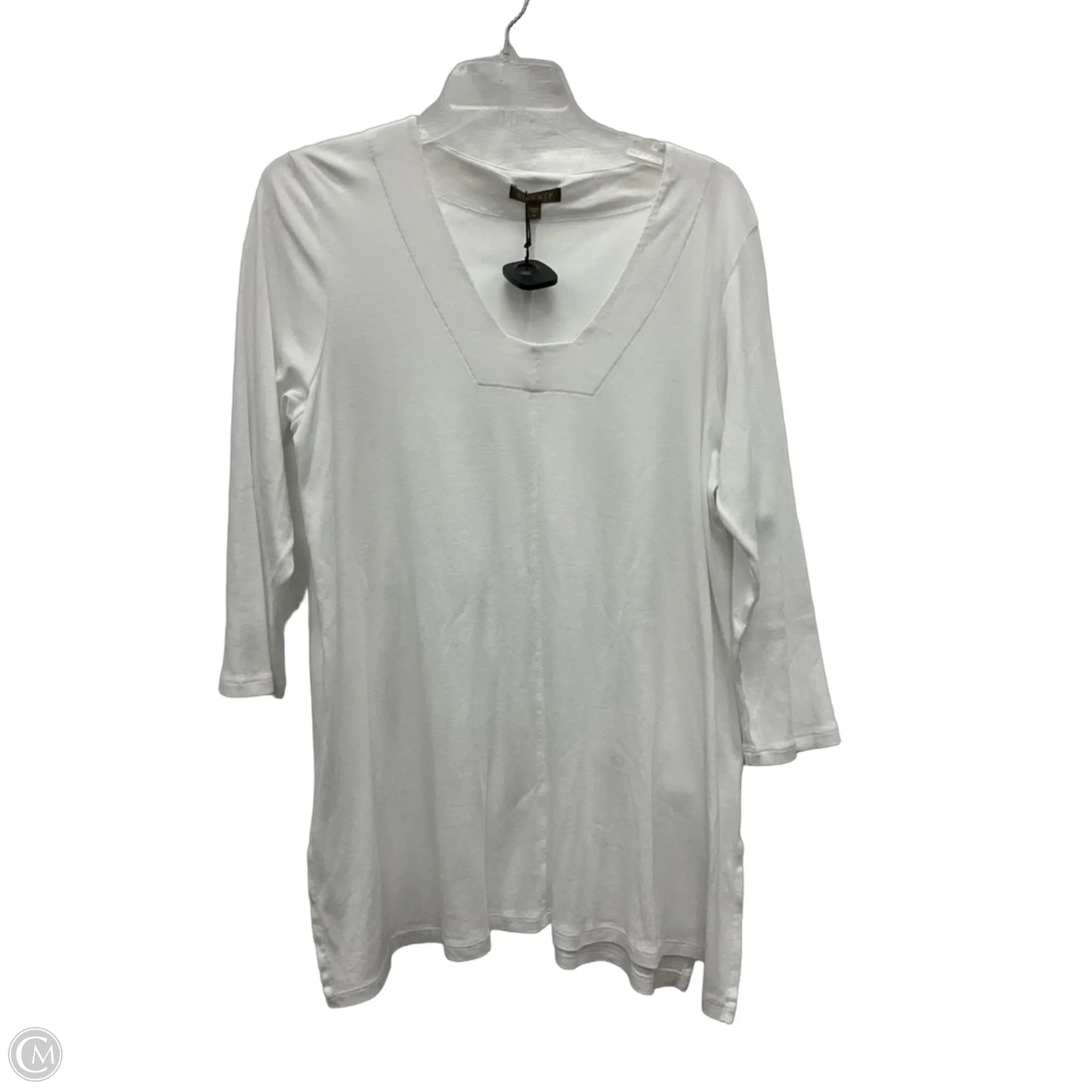 Top 3/4 Sleeve By Lilla P In White, Size: M