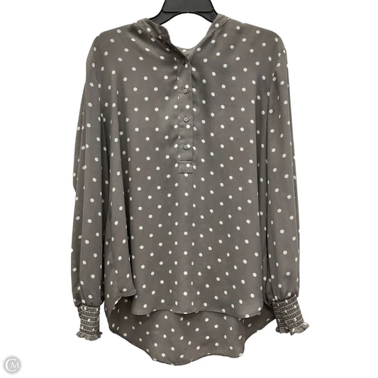Top Long Sleeve By Loft In Polkadot Pattern, Size: Xl