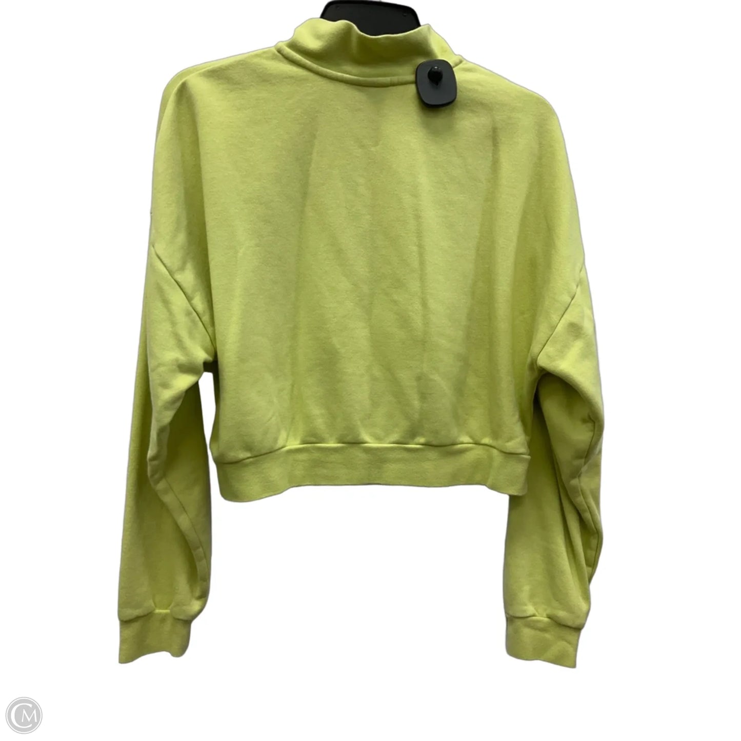 Athletic Top Long Sleeve Collar By Nike In Green, Size: M