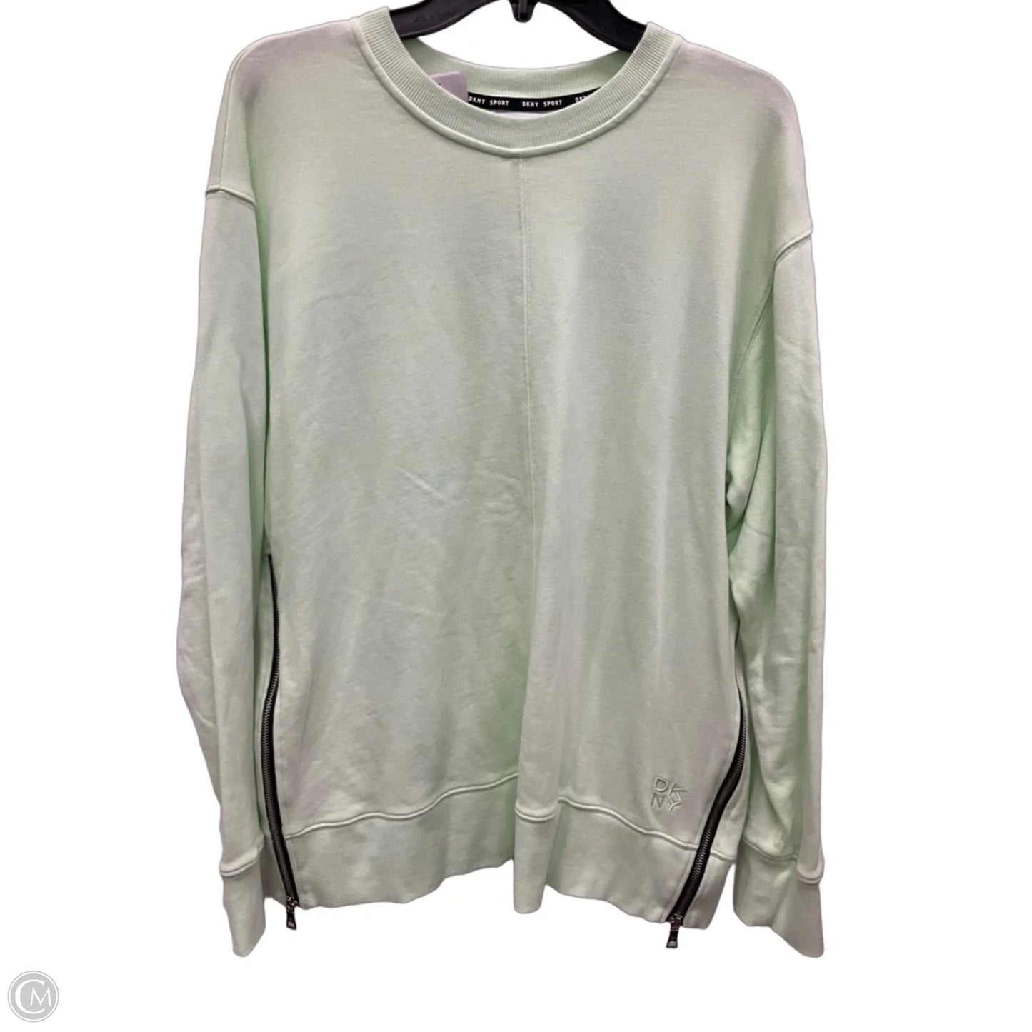 Athletic Top Long Sleeve Crewneck By Dkny In Green, Size: Xl