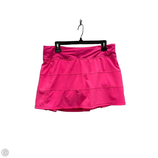 Athletic Skort By Lululemon In Pink, Size: 10