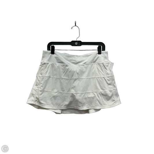 Athletic Skort By Lululemon In White, Size: 10