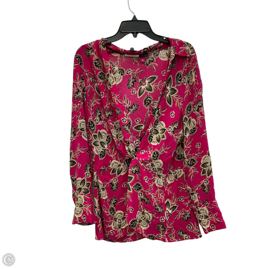 Top Long Sleeve By Vince Camuto In Pink, Size: Xl