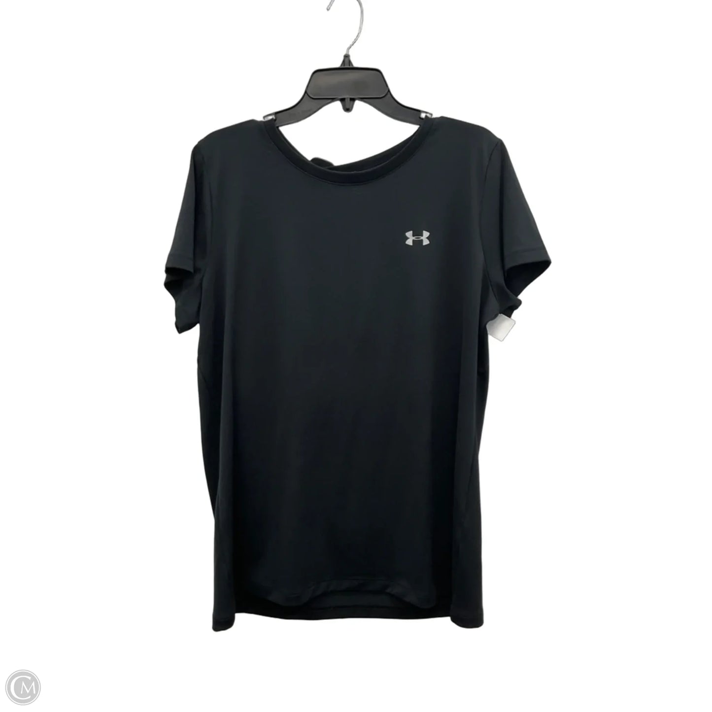 Athletic Top Short Sleeve By Under Armour In Black, Size: Xl