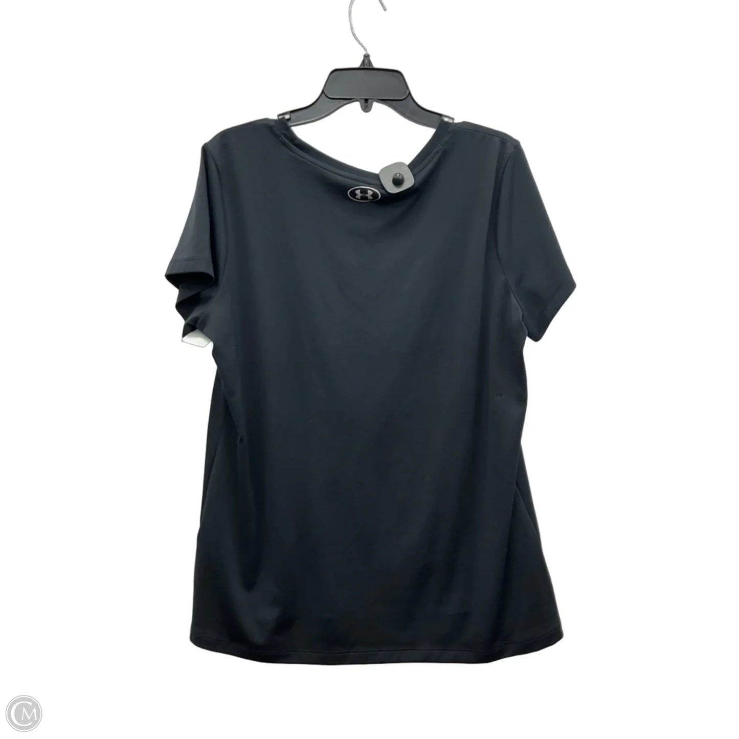 Athletic Top Short Sleeve By Under Armour In Black, Size: Xl