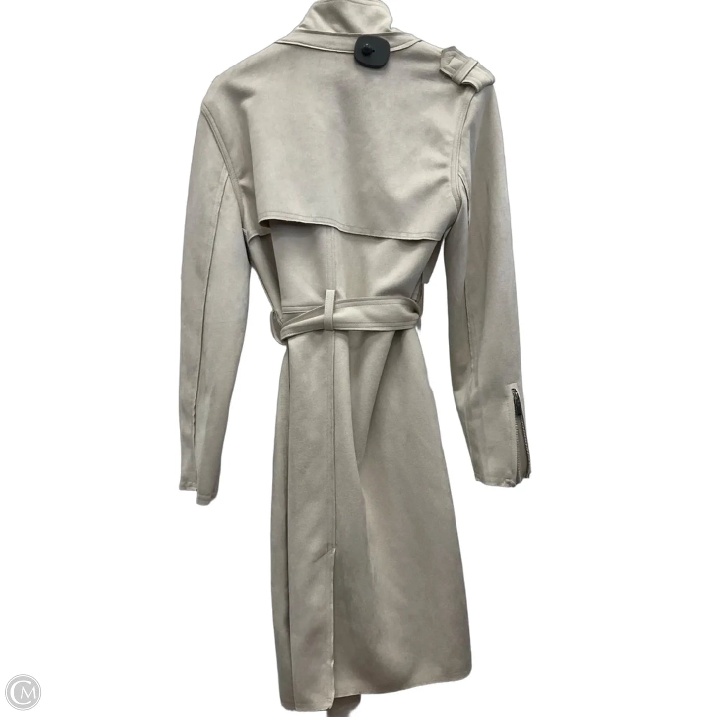 Coat Trench Coat By T Tahari In Taupe, Size: L