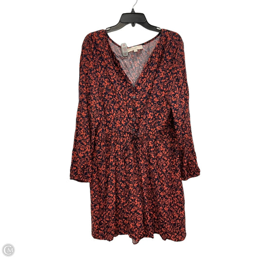Dress Casual Short By Loft In Floral Print, Size: Xxl
