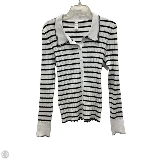 Top Long Sleeve By Exlura In Striped Pattern, Size: Xl