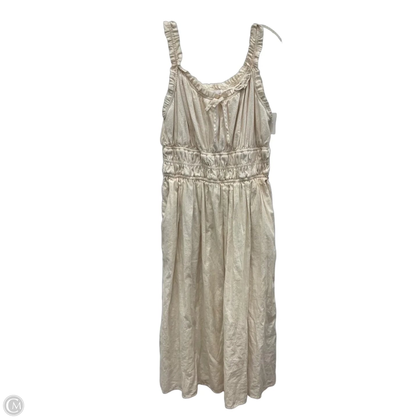 Dress Casual Midi By Lc Lauren Conrad In Cream, Size: L