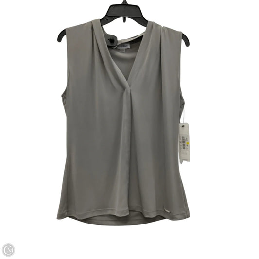 Top Sleeveless By Calvin Klein In Grey, Size: M