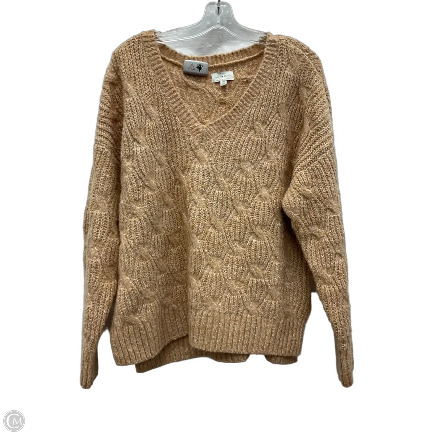 Sweater By Lucky Brand In Tan, Size: L