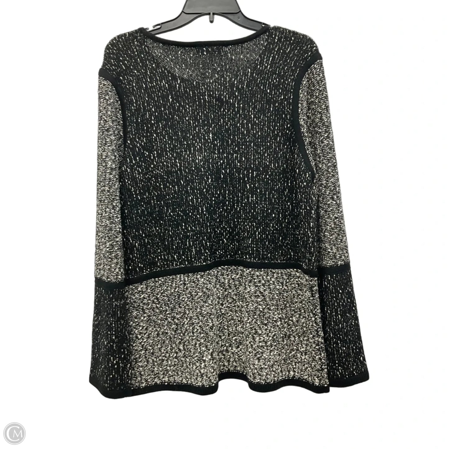 Sweater By Calvin Klein In Black & White, Size: Xl