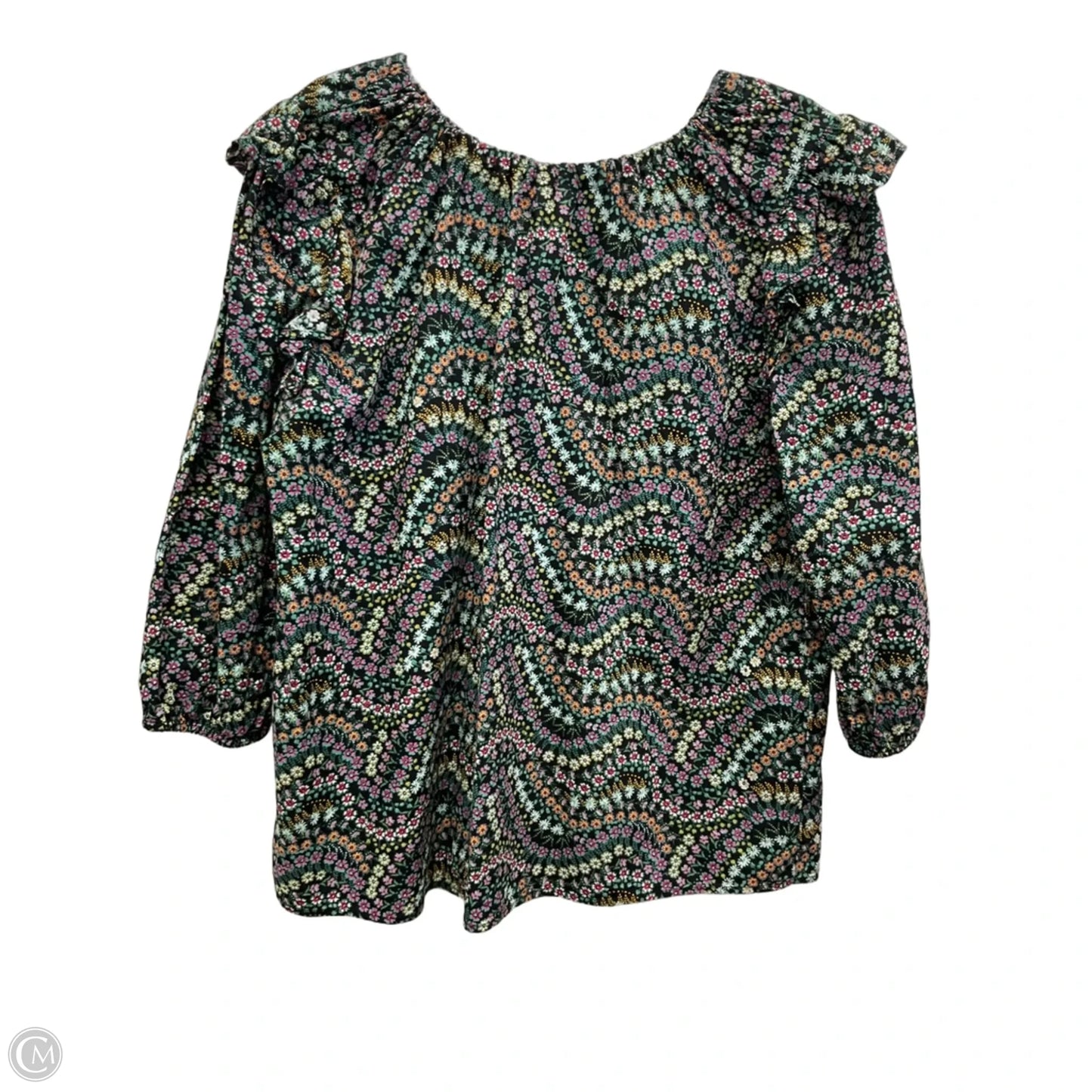 Top Long Sleeve By Loft In Floral Print, Size: L