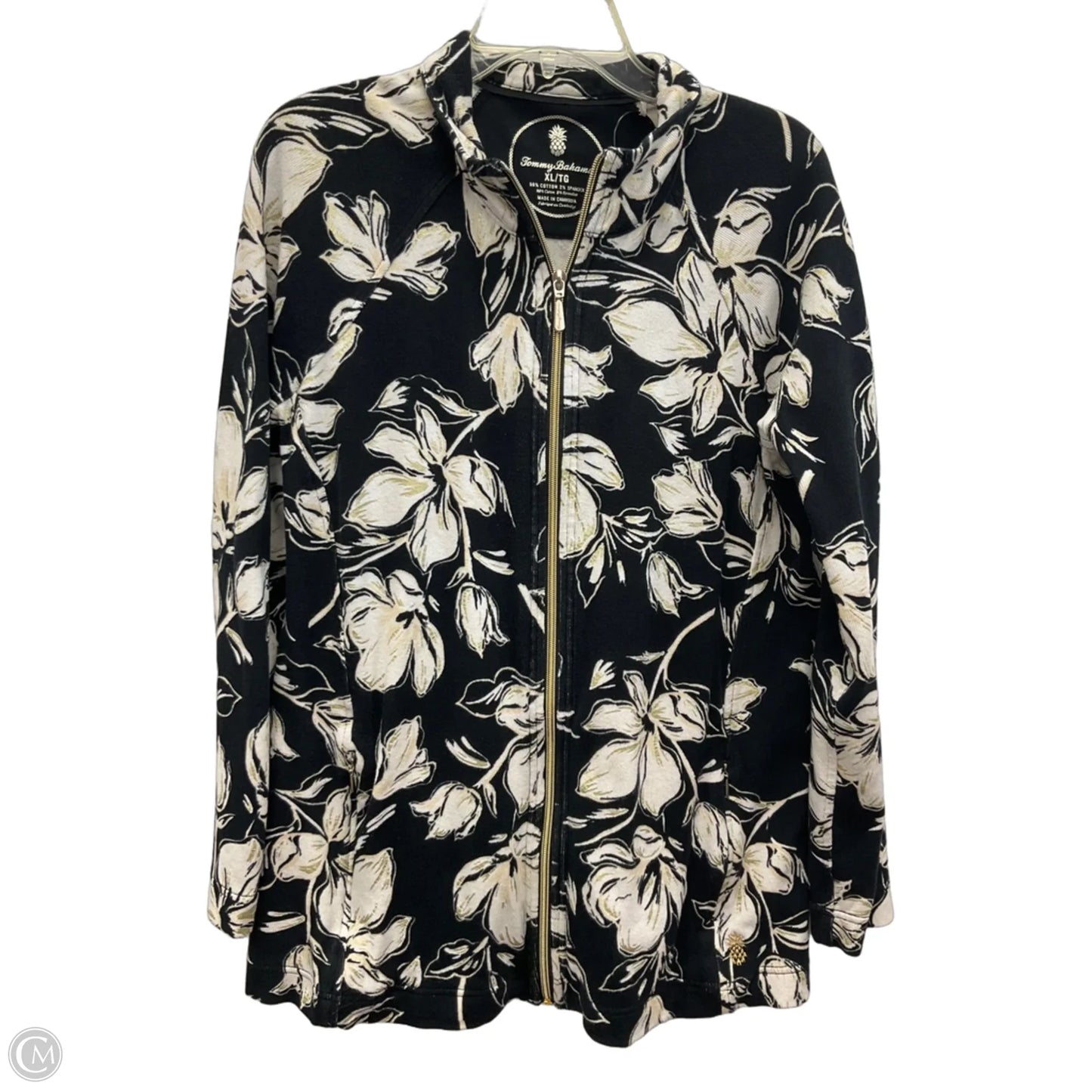 Jacket Other By Tommy Bahama In Black & Cream, Size: Xl