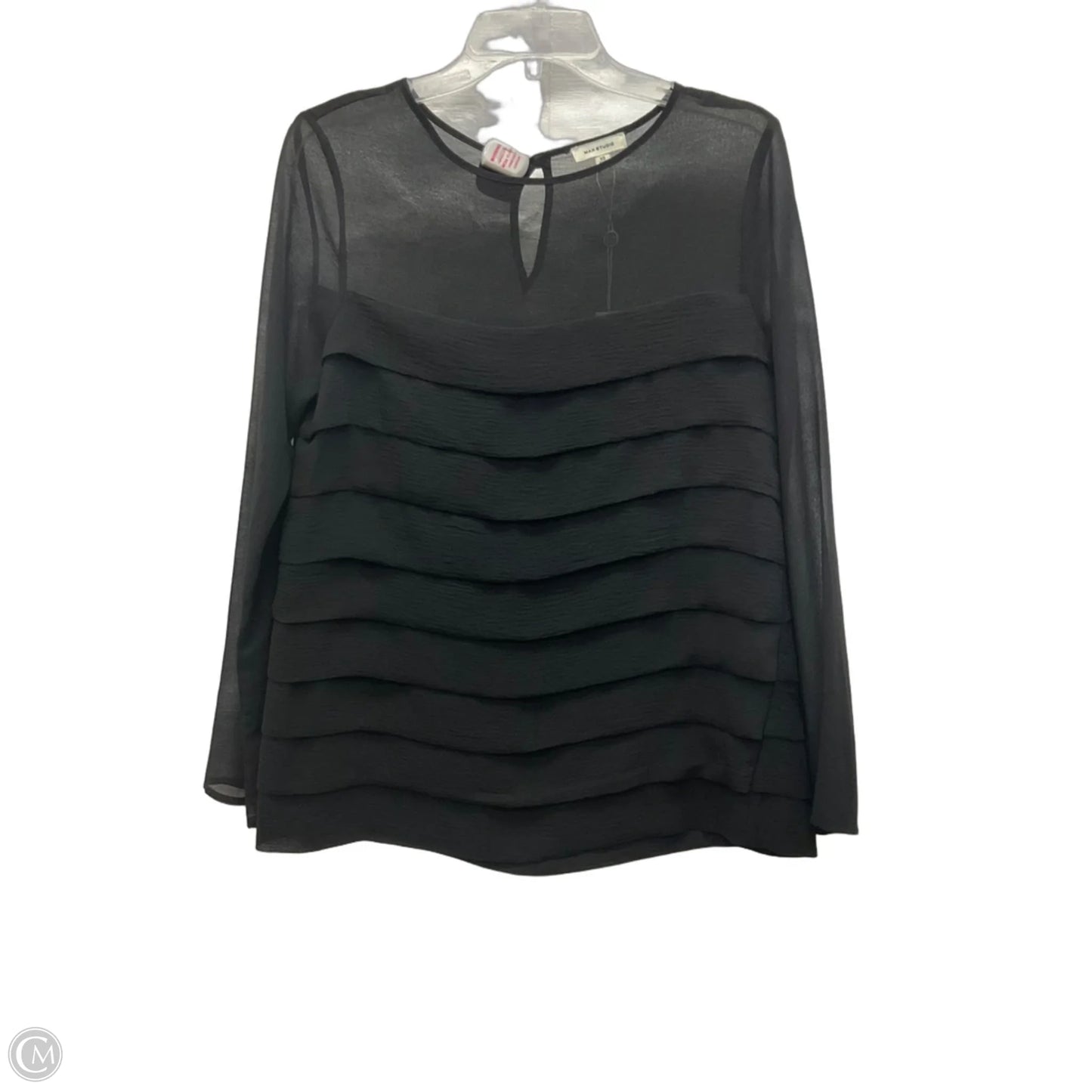 Top Long Sleeve By Max Studio In Black, Size: Xs
