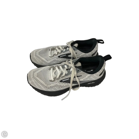 Shoes Athletic By Brooks In Black & White, Size: 8.5
