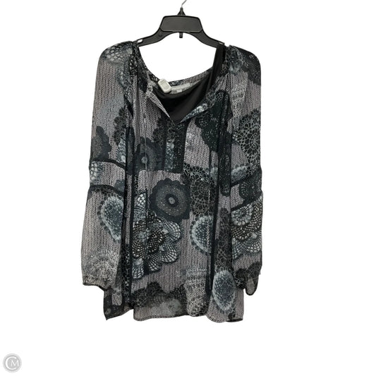 Top Long Sleeve By Daniel Rainn In Blue, Size: 3x
