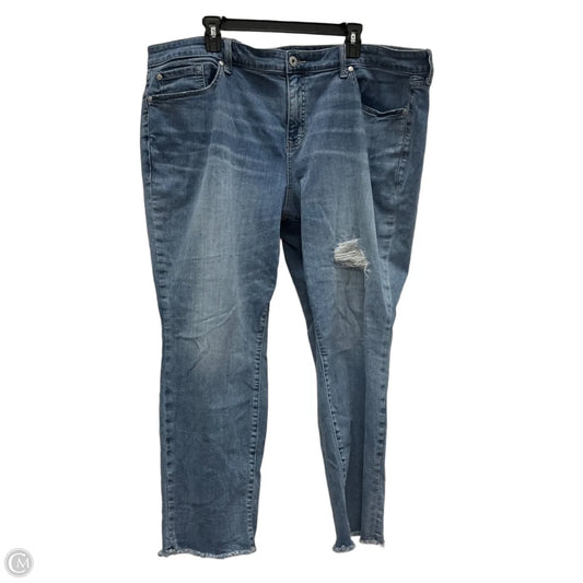Jeans Straight By Torrid In Blue Denim, Size: 24