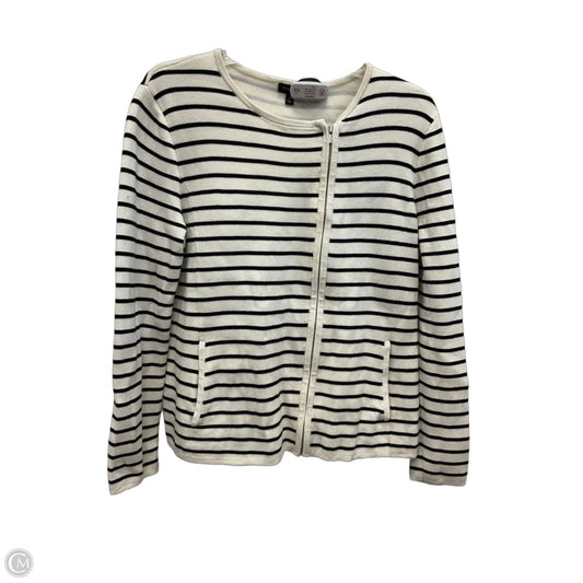 Top Long Sleeve By Talbots In Striped Pattern, Size: M