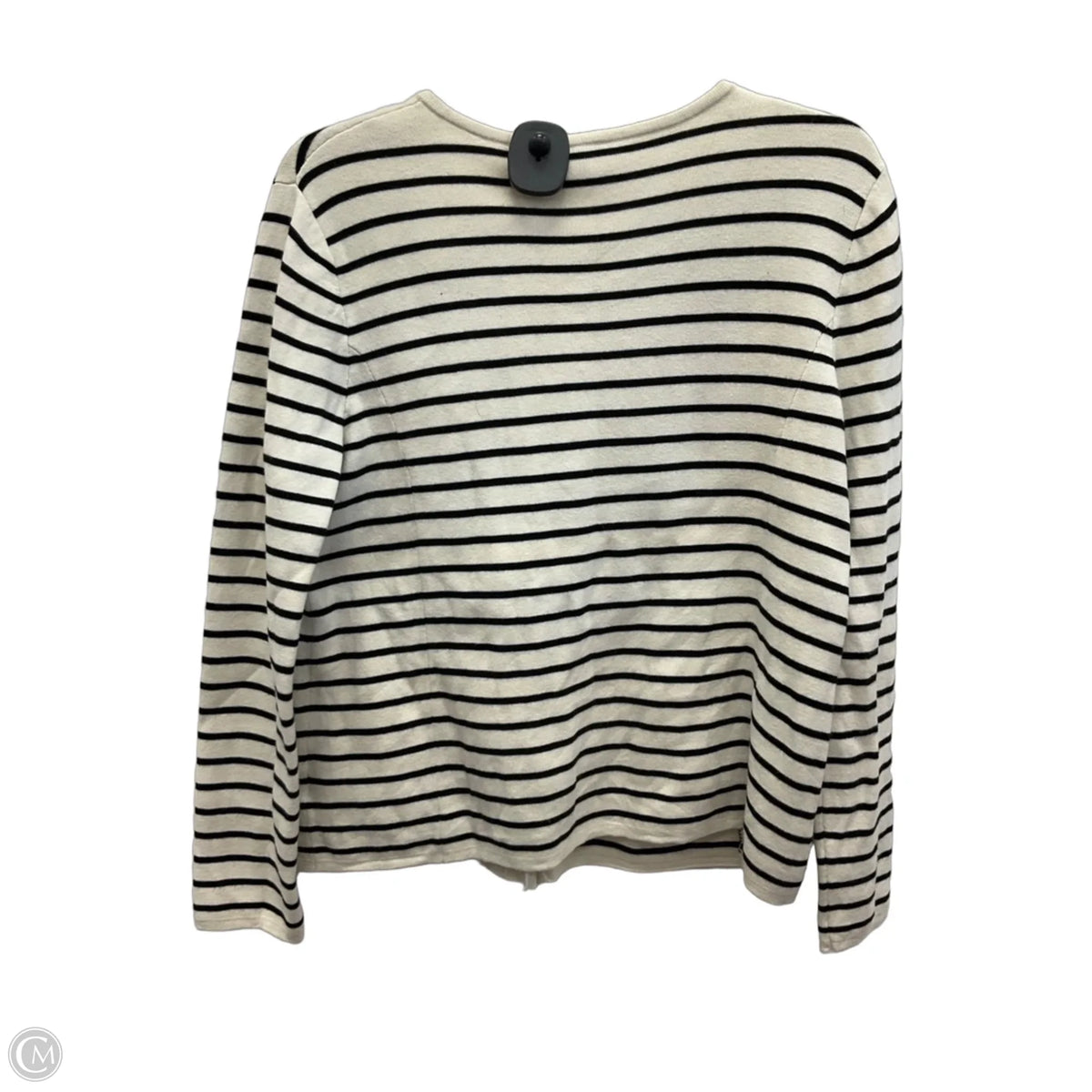 Top Long Sleeve By Talbots In Striped Pattern, Size: M