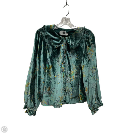 Blouse Long Sleeve By Pilcro In Green, Size: Lp