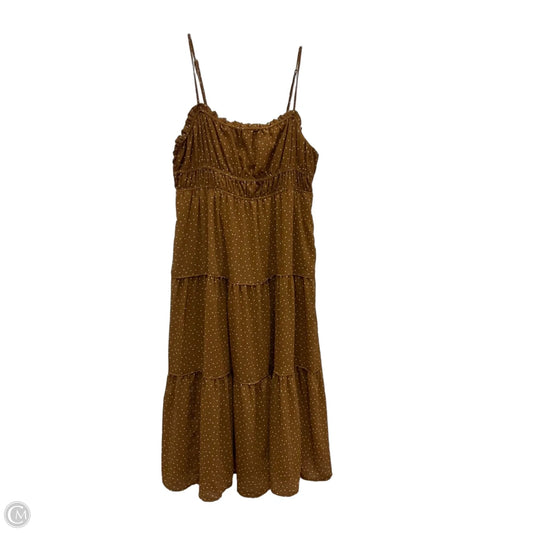 Dress Casual Midi By Madewell In Polkadot Pattern, Size: L