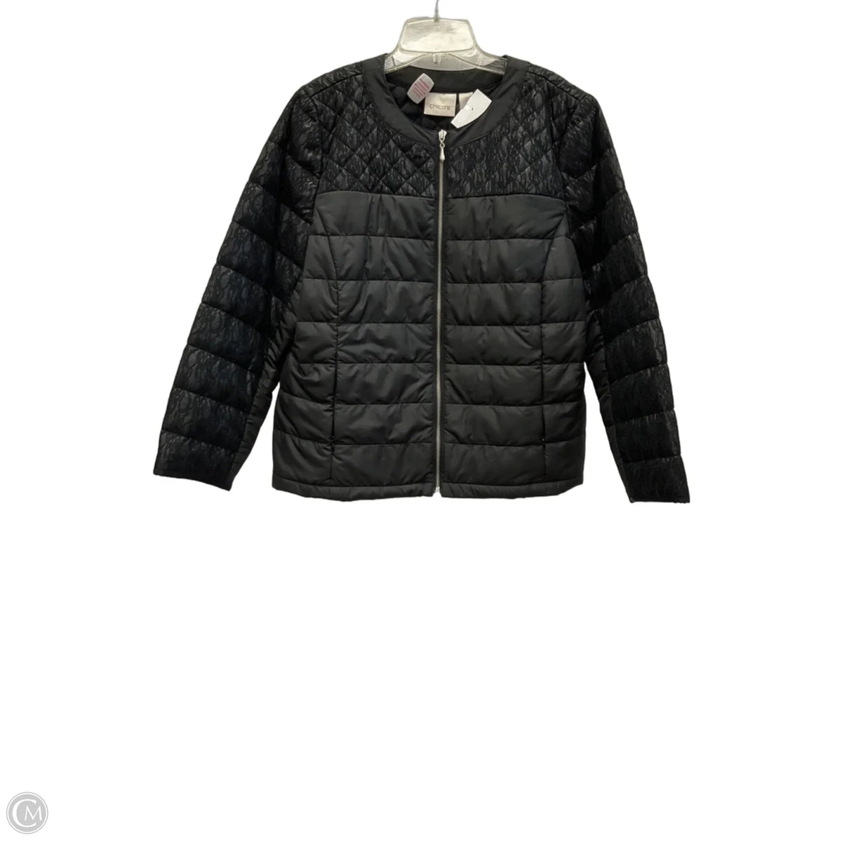 Jacket Puffer & Quilted By Chicos In Black, Size: L