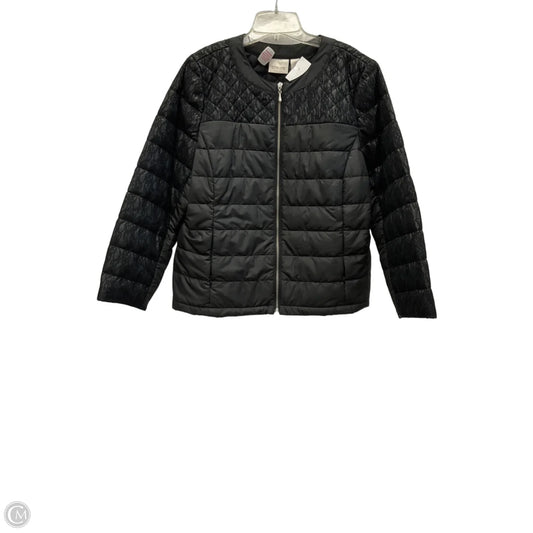 Jacket Puffer & Quilted By Chicos In Black, Size: L